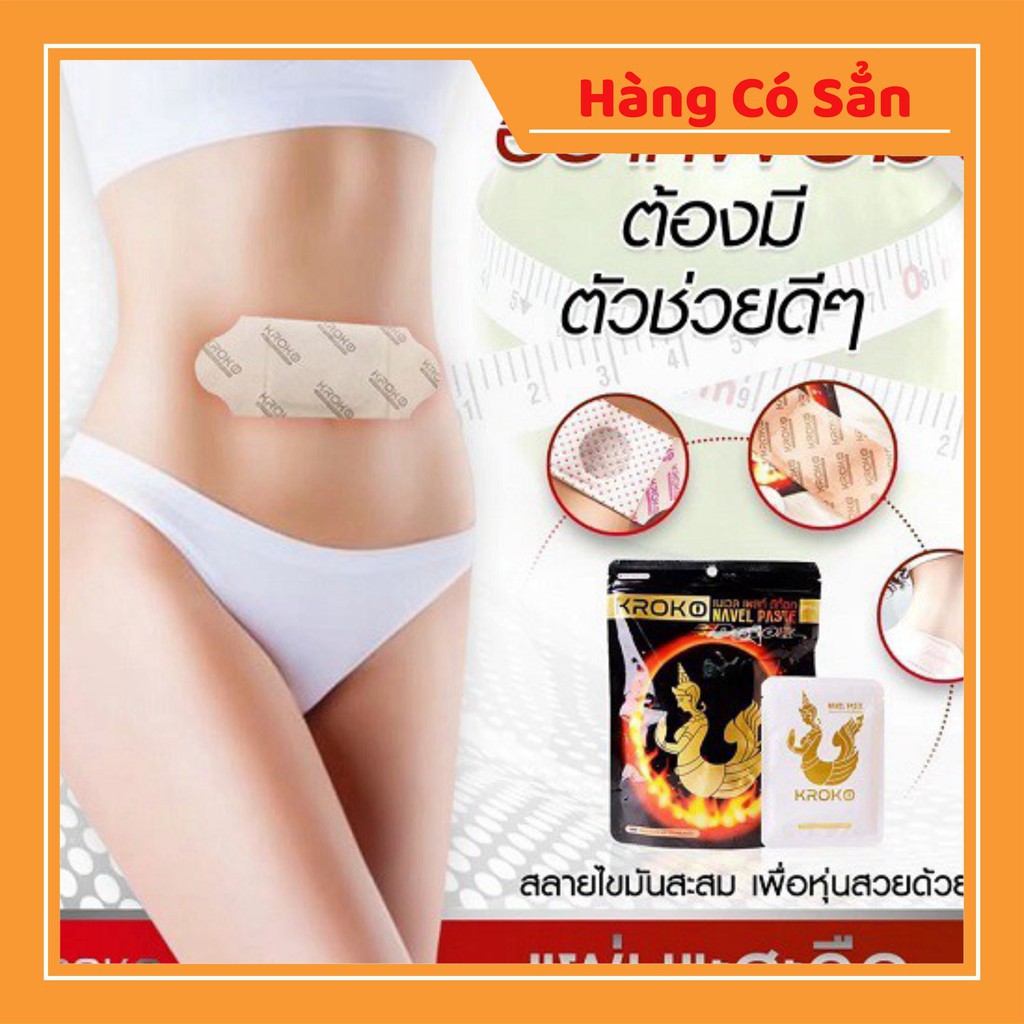 Gói 5 Miếng Dán Tan Mỡ Bụng Kroko Detox Thái Lan