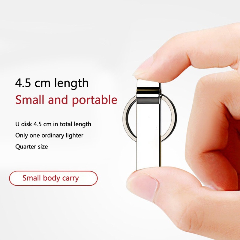 Ổ Đĩa Flash USB 4G-128G Mini Bằng Nhôm Có Khóa Kéo Tiện Dụng Cho Xe Hơi