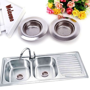 Combo 2 dụng cụ lọc rác bồn rửa chén inox loại lớn