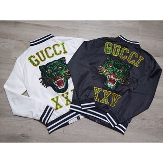 SIÊU PHẨM ÁO KHOÁC MẶT HỔ GUCI XXV 2020- áo khoác nam thêu hình mặt hổ ( kèm Ảnh Thật)