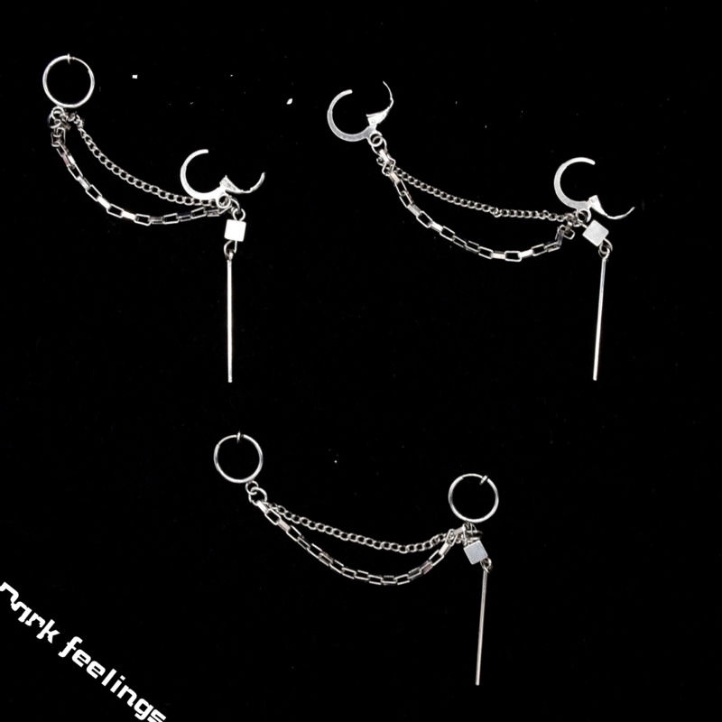 Khuyên Kẹp Vành Tai Thiết Kế Đơn Giản Phong Cách Hip Hop Thời Trang Cá Tính