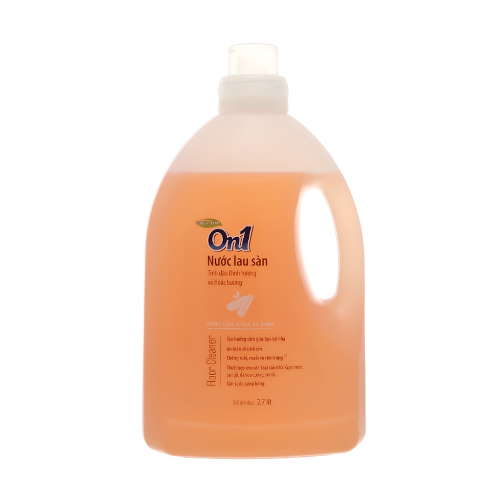 Nước Lau Sàn On1 Tinh Dầu Sả, Hoắc Hương Đinh Hương Can 2,6 Lít Hương Thơm Chiết Xuất Thiên Nhiên