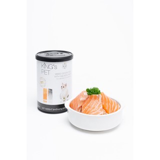 Pate cho mèo vị cá hồi lon 380g- pate kingpet