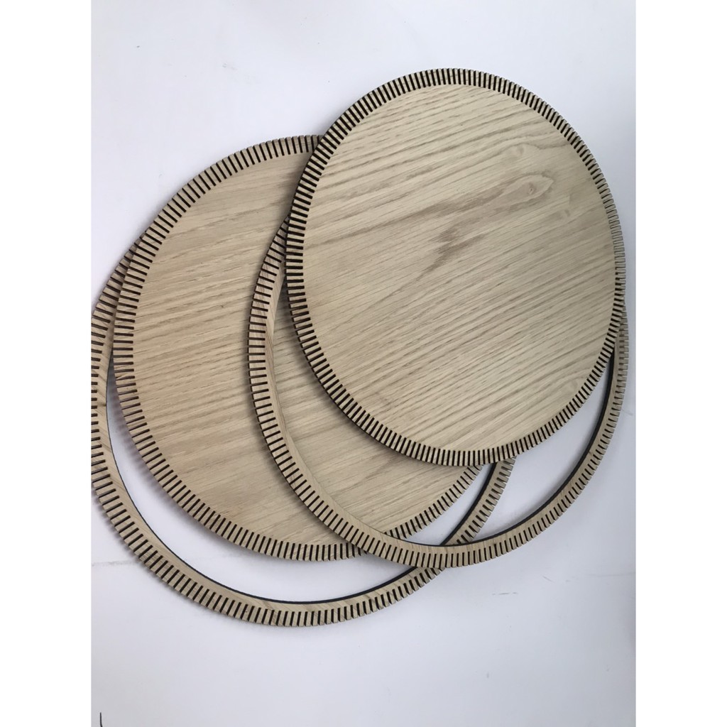 Set 5 bộ vòng tròn gỗ 30 và 27 làm khuôn tranh chỉ