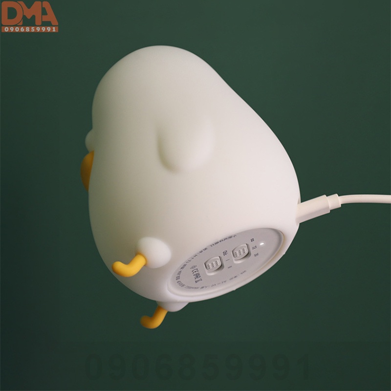 Đèn ngủ trang trí,đèn led silicon cảm ứng gà mập -
