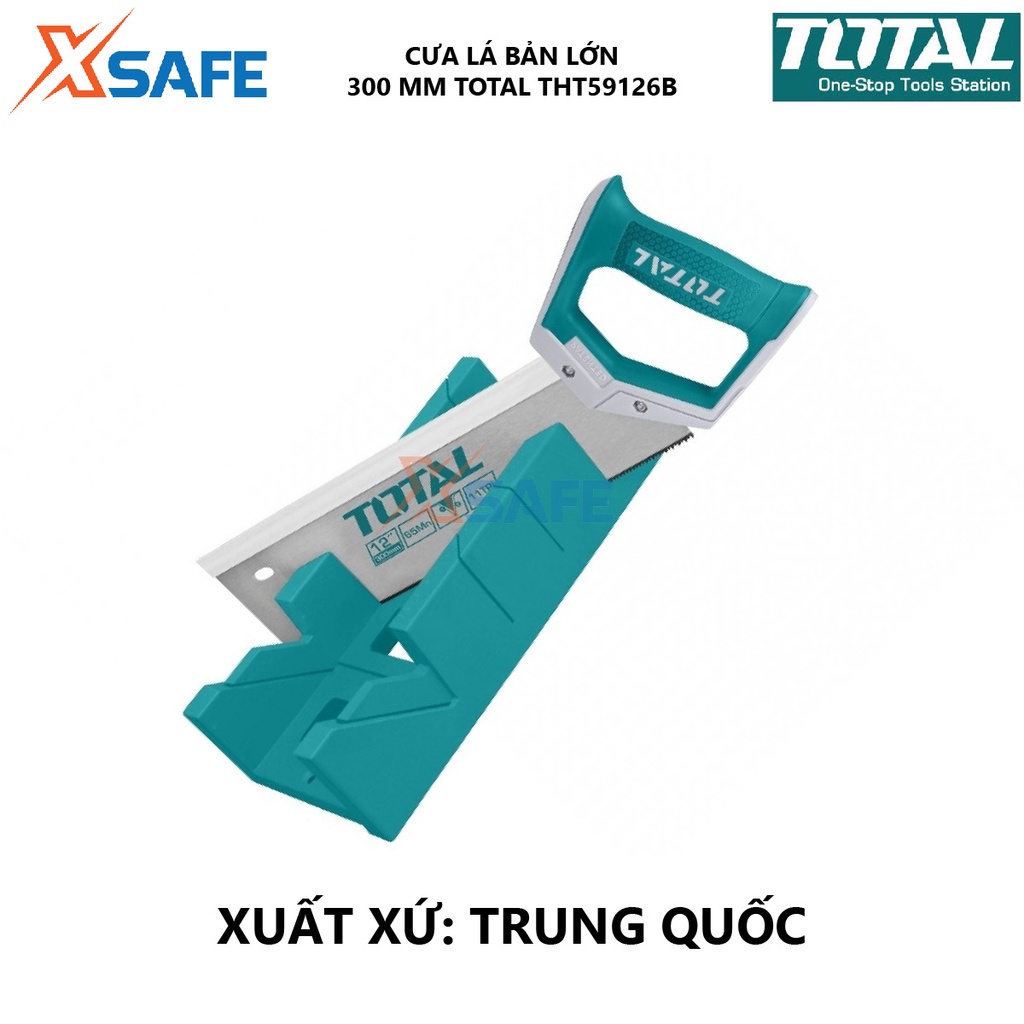 Cưa lá bản lớn Total THT59126B | Cưa cầm tay 300mm Độ dày 0.8mm lưỡi cưa thép cao cấp, không cong, răng cưa chịu nhiệt
