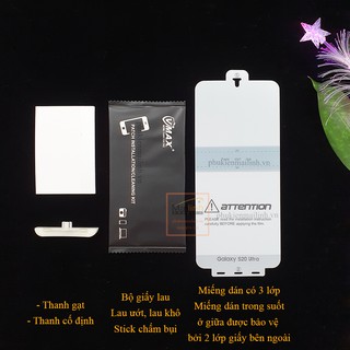 Miếng dán Note 10 Plus, S20 Ultra, S20 Plus, Note 20 Ultra, Note 10 chính hãng Vmax