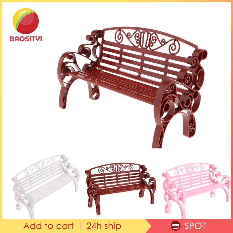 Mô hình ghế dài màu hồng tỉ lệ 1:6 trang trí nhà búp bê
