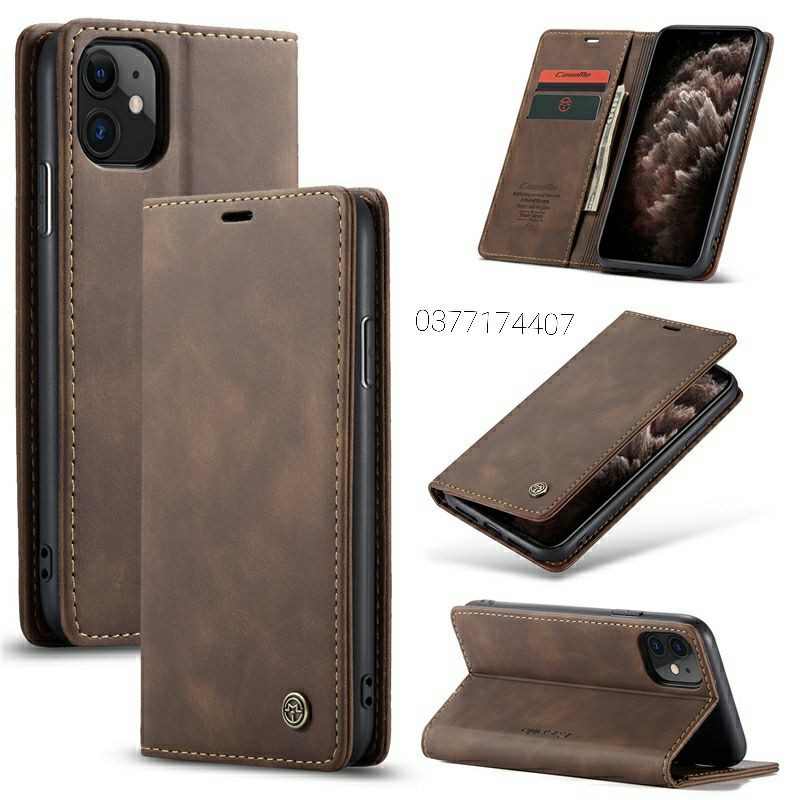 Bao da dạng ví DKG cho iPhone 12, 12 Pro Max, 11, 11 Pro Max, Xs Max, Xs, X, 7Plus  8 Plus, 6 Plus,6 có ngăn để tiền thẻ