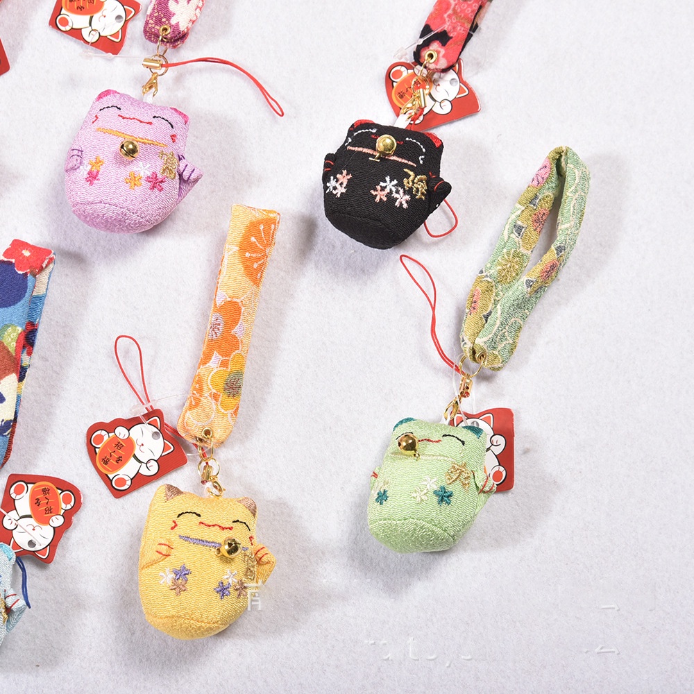 [Hàng Sẳn} Móc khóa Nhật, Phụ kiện túi Mèo may mắn, Dây đeo điện thoại, Dây đeo chìa khóa điện thoại.