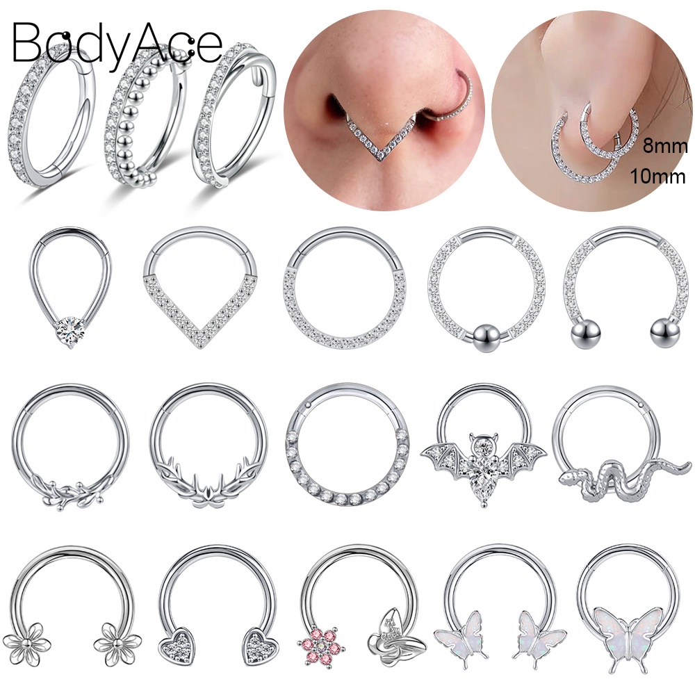 1 Khuyên Tai Cánh Bướm Đính Đá Pha Lê 8/10mm