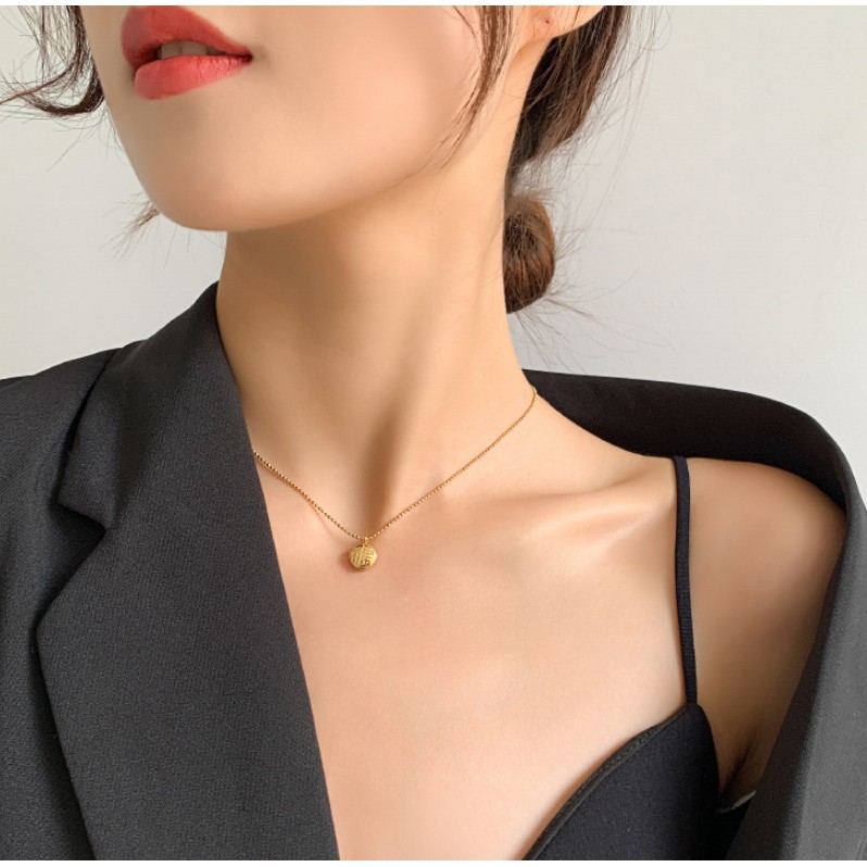 Dây chuyền nữ titan mặt chữ Hỷ Phúc - Đem lại may mắn cho người đeo - Đẹp, bền màu, chuẩn thời trang