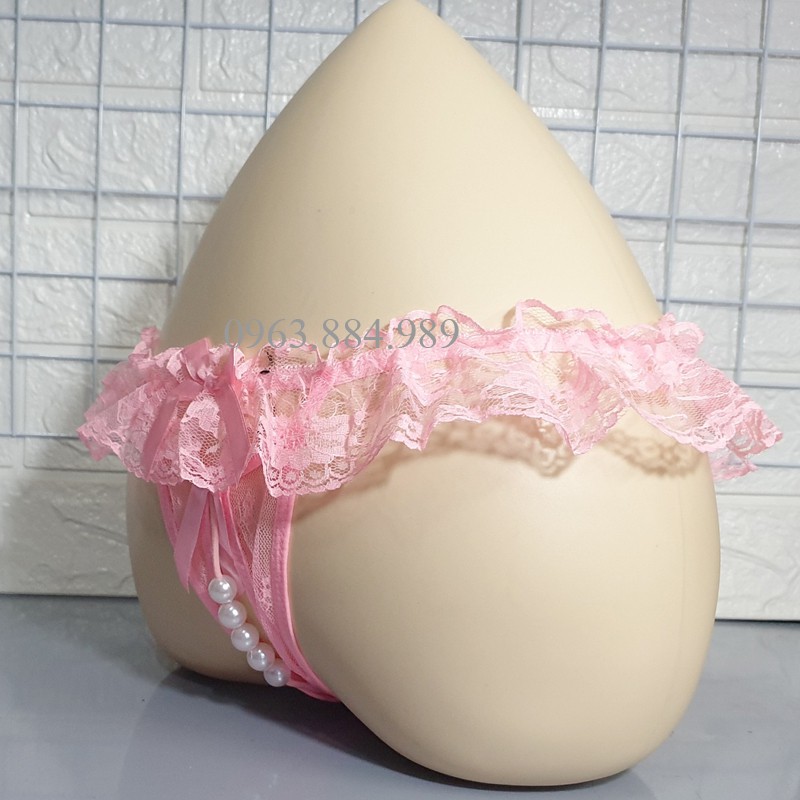 Quần lót nữ QN.34 chất ren, phối cườm, dây nhiều màu sexy cho chị em- Giao hàng kín đáo