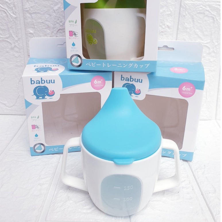 Cốc tập uống babuu xuất Nhật dung tích 150ml cho bé trên 6 tháng tuổi Bunkids BN14