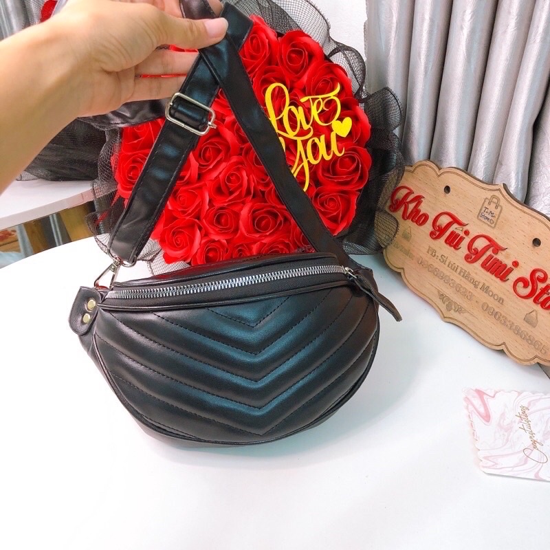 Túi bao tử thời trang đeo chéo ngực da mềm vân xương cá TIMIBAGS TM011 | BigBuy360 - bigbuy360.vn