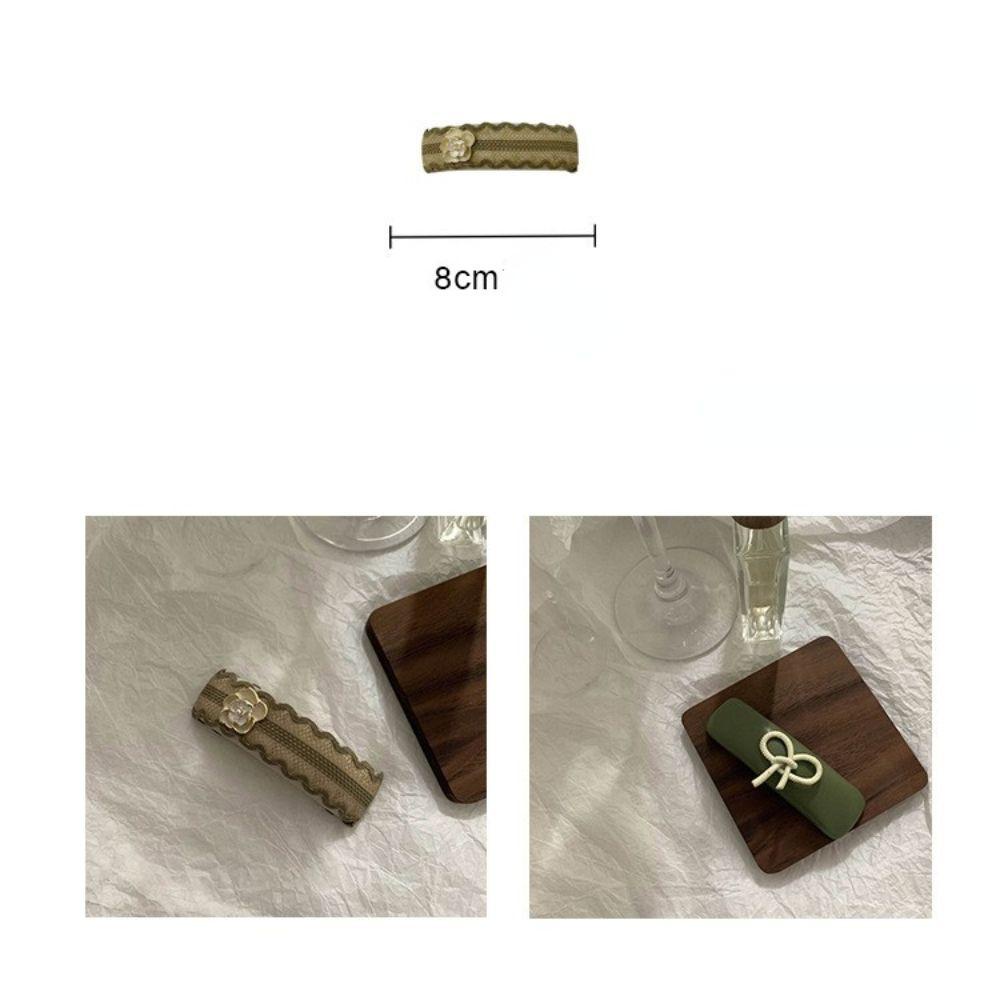 Kẹp Tóc Bằng PU Phong Cách Retro Thanh Lịch Dành Cho Nữ