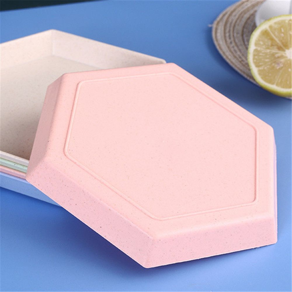 Đĩa Đựng Thức Ăn Hình Lục Giác Đa Năng Bằng Lúa Mạch