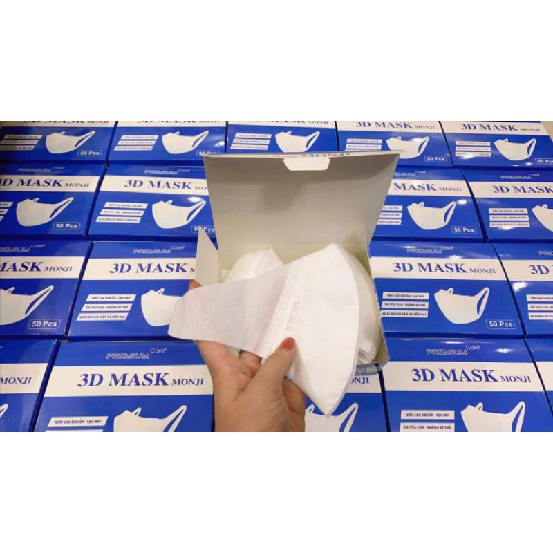 Hộp 50 chiếc Khẩu Trang 3D Mask Monji Kháng Khuẩn