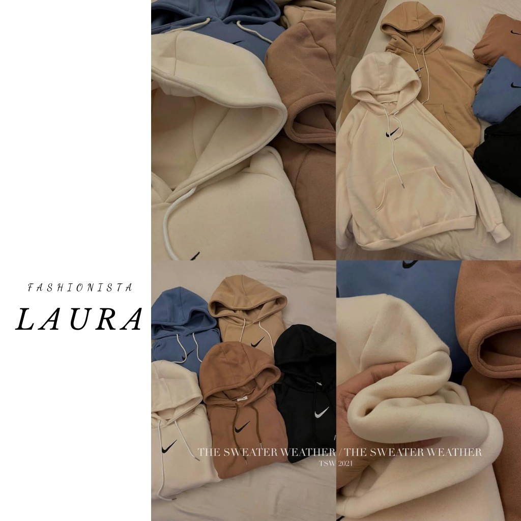 Áo hoodies nữ nỉ bông N ike 5 màu dáng thụng tay bo có mũ Laura Boutique - Áo hoodies nỉ bông nữ 5 màu | BigBuy360 - bigbuy360.vn
