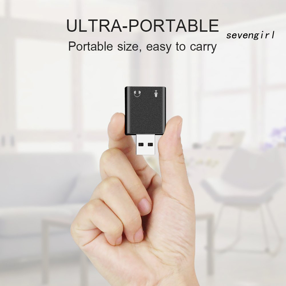 Card Âm Thanh Sev-Alloy Usb7.1 Với Jack 3.5mm Cho Pc Notebook | BigBuy360 - bigbuy360.vn