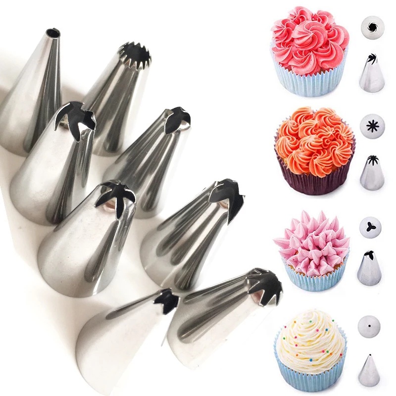 Bộ 50 Dụng Cụ Trang Trí Bánh Kem Bằng Thép Không Gỉ Có Thể Tái Sử Dụng