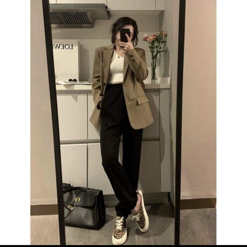 Áo blazer dài tay hai lớp ulzzang hàn quốc