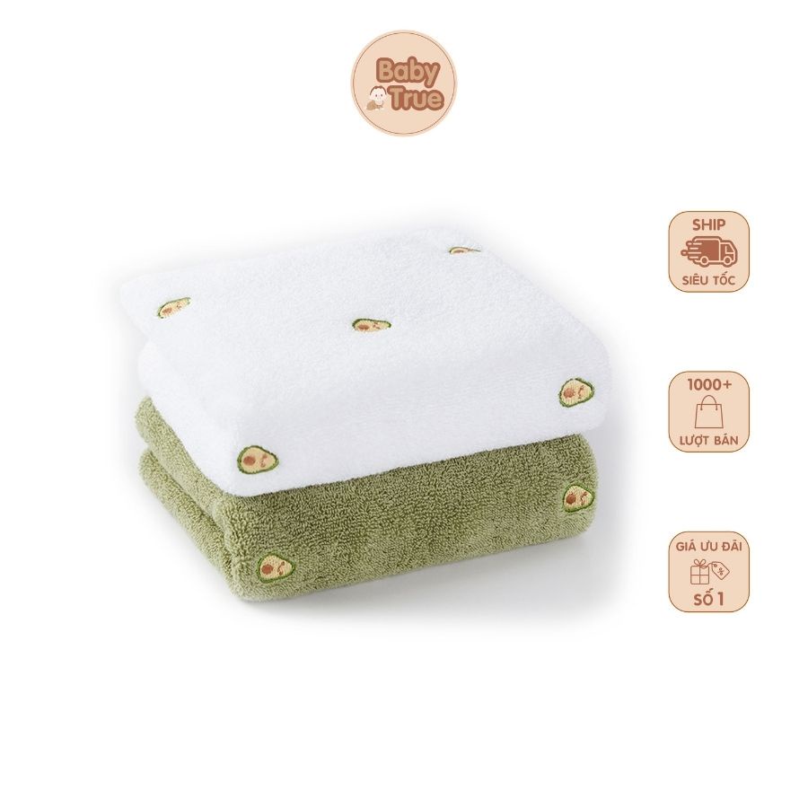 Chăn, mền cotton sợi tre xuân hè cho bé hình quả bơ baby true