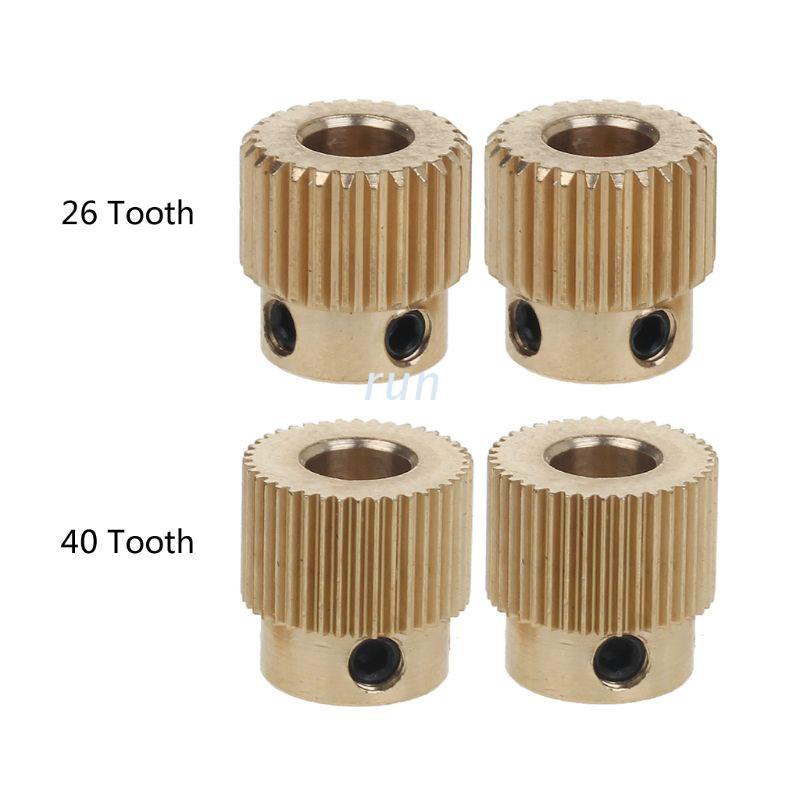 Set 2 Bánh Răng Mk7 Mk8 26 / 40 Răng Đồng Thau Cho Máy In 3d Anet Ender Cr-10