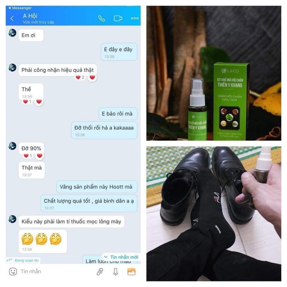 Xịt Khử Mùi Hôi Chân Thiên Y Khang Laco 30ml Thảo Dược | BigBuy360 - bigbuy360.vn