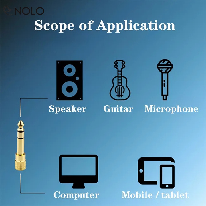 Đầu Chuyển Chui Cắm Tín Hiệu Âm Thanh Từ 3.5mm Ra 6.5mm Và Từ 6.5mm Ra 3.5mm Dùng Cho Micro Amply Soundcard Đàn Máy Tính