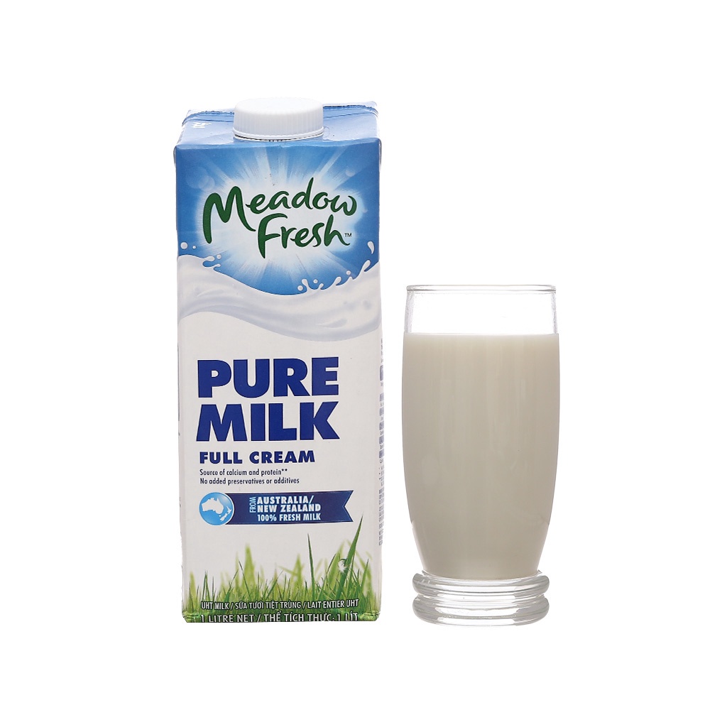 Sữa Tươi Nguyên Kem Và Sữa Tươi Giàu Canxi Meadow Fresh Thùng 12 Hộp 1000ml Bổ Sung Nhiều Dinh Dưỡng Cho Cơ Thể