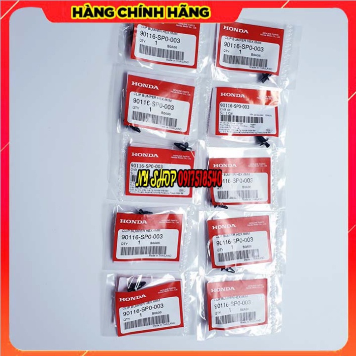 Combo Chốt Cài - Vít Nhựa Bấm 6mm Chính Hãng Honda Nhập Thái Ảnh thật Sp