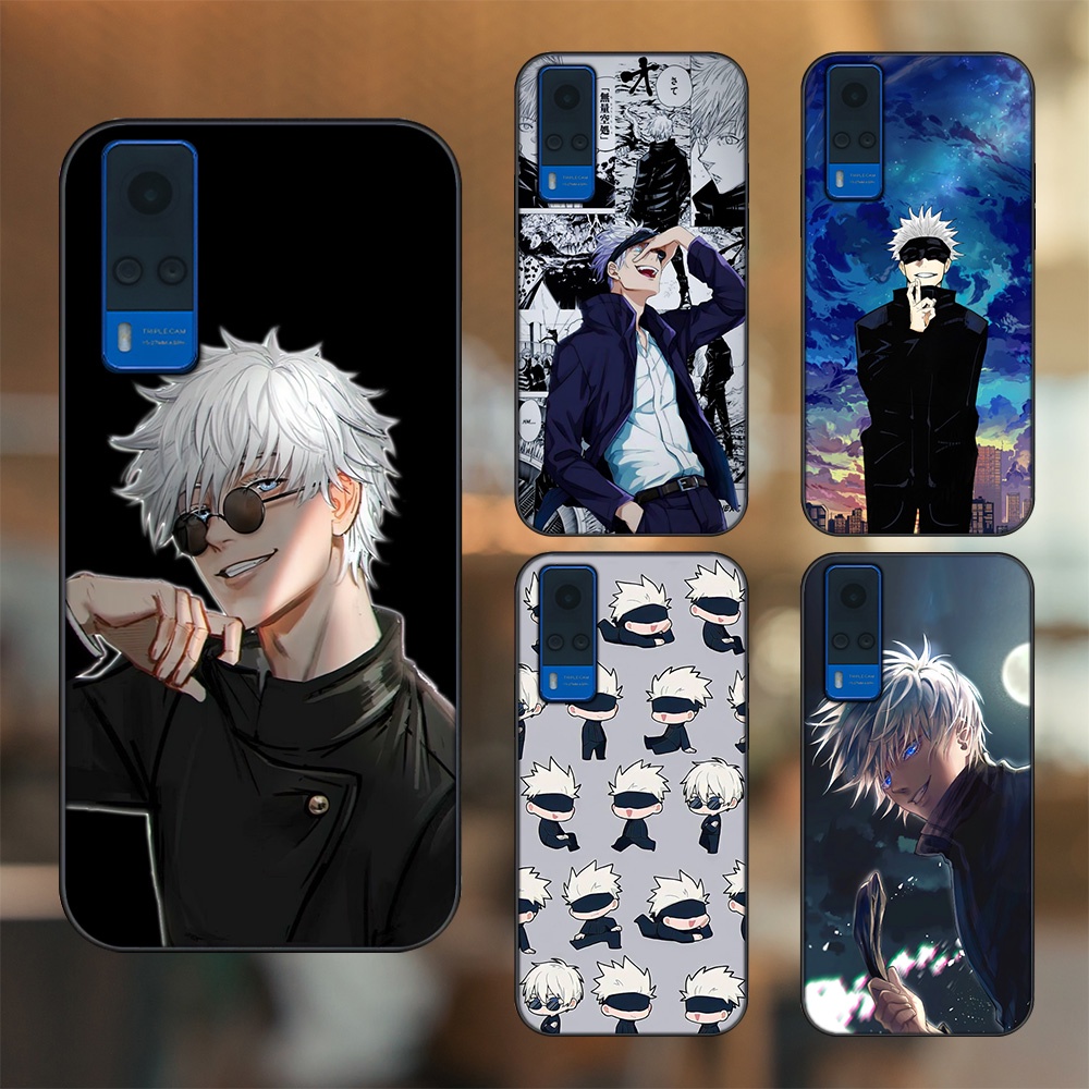 Ốp lưng Vivo Y51 2020, Y53s viền đen in hình Satoru Jujutsu Kaisen