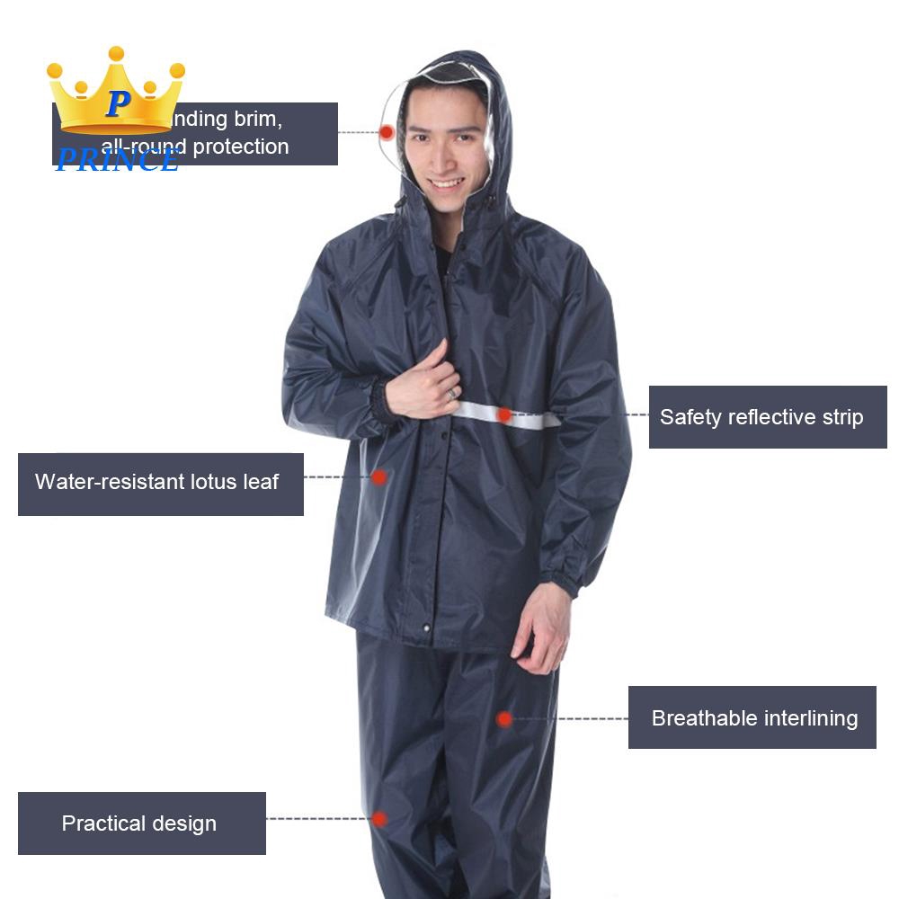 Áo Mưa Phản Quang Chống Gió Có Thể Tháo Rời Thông Dụng Cho Người Đi Xe Máy / Xe Đạp