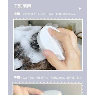Lược silicon massage gội đầu, lược Muji