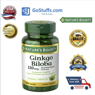 Viên bổ não Nature’s Bounty Ginkgo Biloba 120mg 100 viên [Đặc biệt]