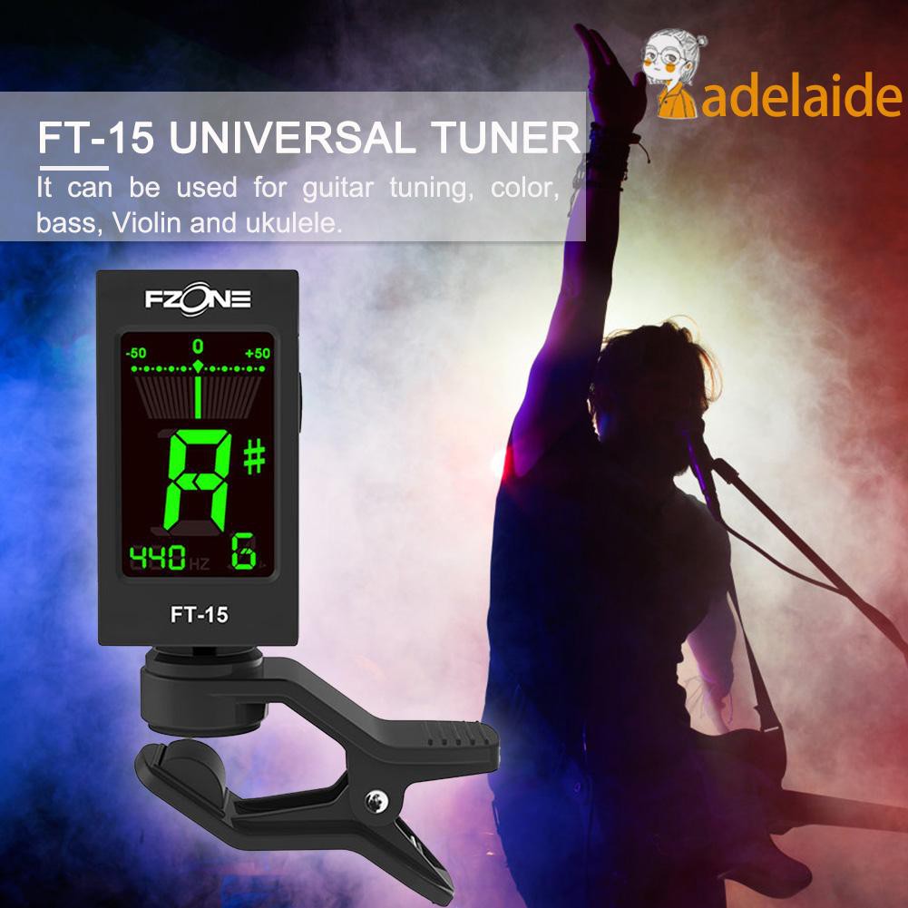 FT-15 Guitar Tuner Ukulele Violin Bass Universal Tuner Rotatable Chromatic