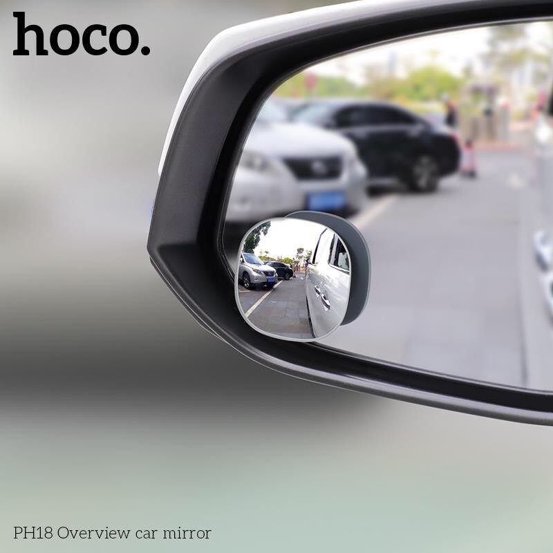 Bộ 2 gương cầu lồi xóa điểm mù ô tô xe hơi Hoco PH10 - gương cầu mini nhỏ dán gương oto tăng tầm nhìn - vienthonghn