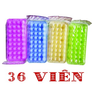 khay làm đá nhựa 36 viên tiện lợi nhiều màu