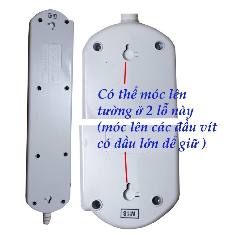 Ổ cắm Điện Quang 5 lổ 3 chấu 5 công tắc