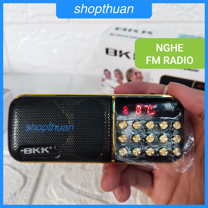 [Mã ELHACE giảm 4% đơn 300K] Loa BKK B851 Có 2 Pin Sạc - 2 Khe Cắm Thẻ Nhớ, Nghe Thẻ Nhớ , FM Radio