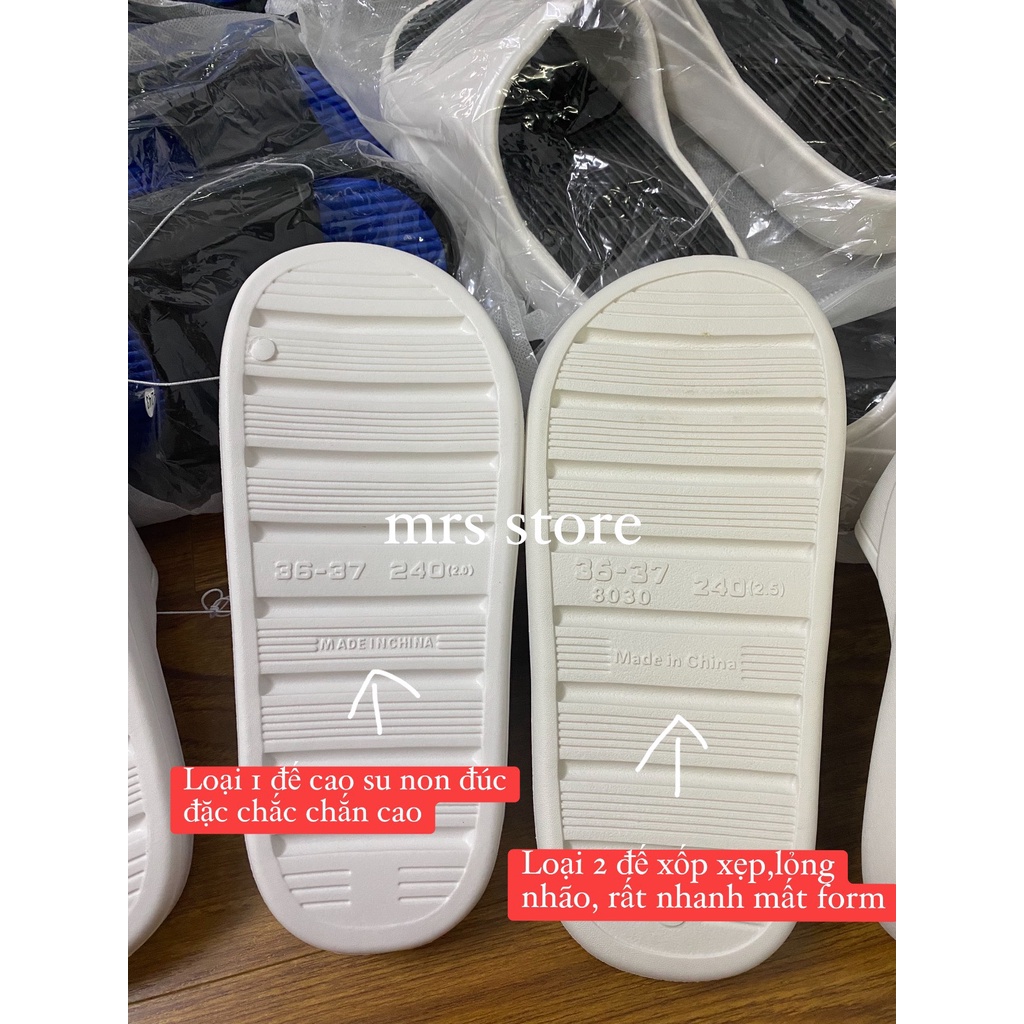 Dép Bánh Mì độn đế nam nữ 2022 Dép Đúc Quai Ngang Loại 1 cao cấp, chất liệu eva chống nước siêu nhẹ