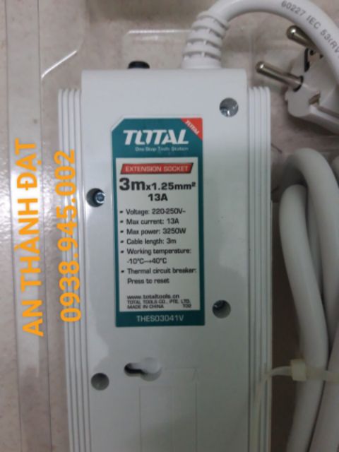 13A Ổ CẮM ĐIỆN CAO CẤP CHUYÊN DÙNG TOTAL THES03041V