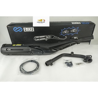 Pô tăng tốc giả zin Yamaha EX 135 Racing màu đen / ENKEI [1ĐỔI 1 TRONG 1 NĂM]