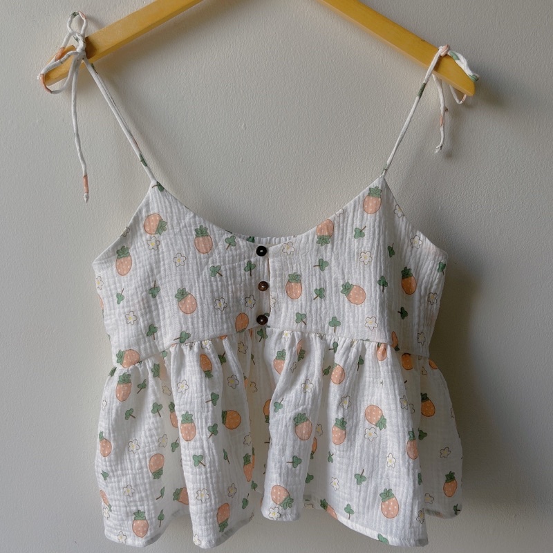 Áo 2 dây xô muslin