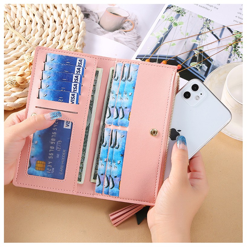 Ví nữ cầm tay dự tiệc chấm bi trắng CB85 Shalla