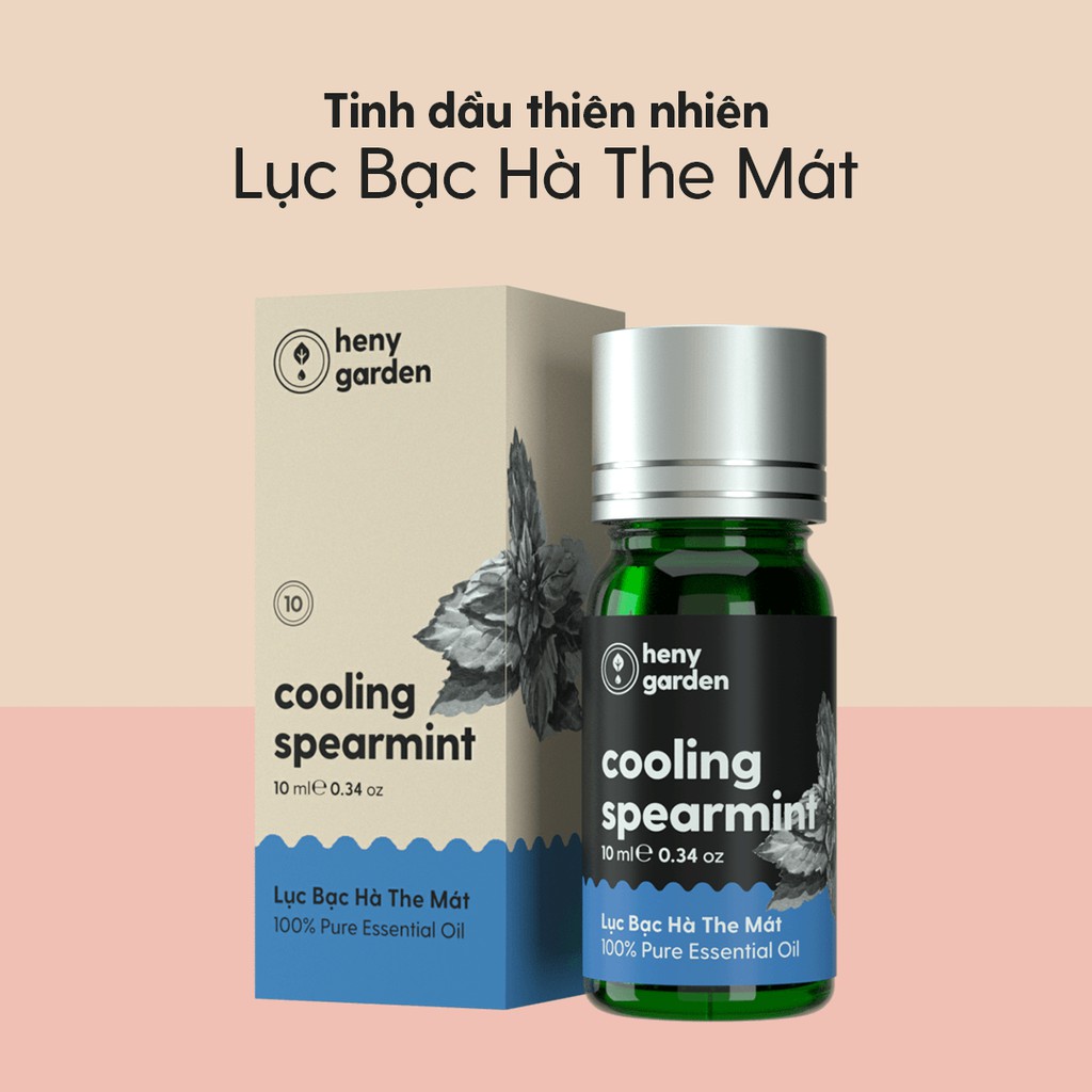 Tinh Dầu Bạc Hà Lục (The Ngọt) Organic Thiên Nhiên Nguyên Chất Đậm Đặc Xông Thơm Phòng, Làm Nến Thơm HENY GARDEN