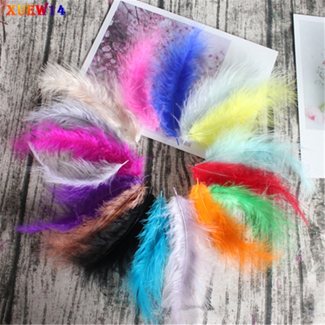 Set 50 lông vũ 4-6 inch 10-15cm nhiều màu sắc dùng trang trí
