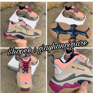 | Ảnh Thật | Giày Balen Trip S Hồng Xám Nữ