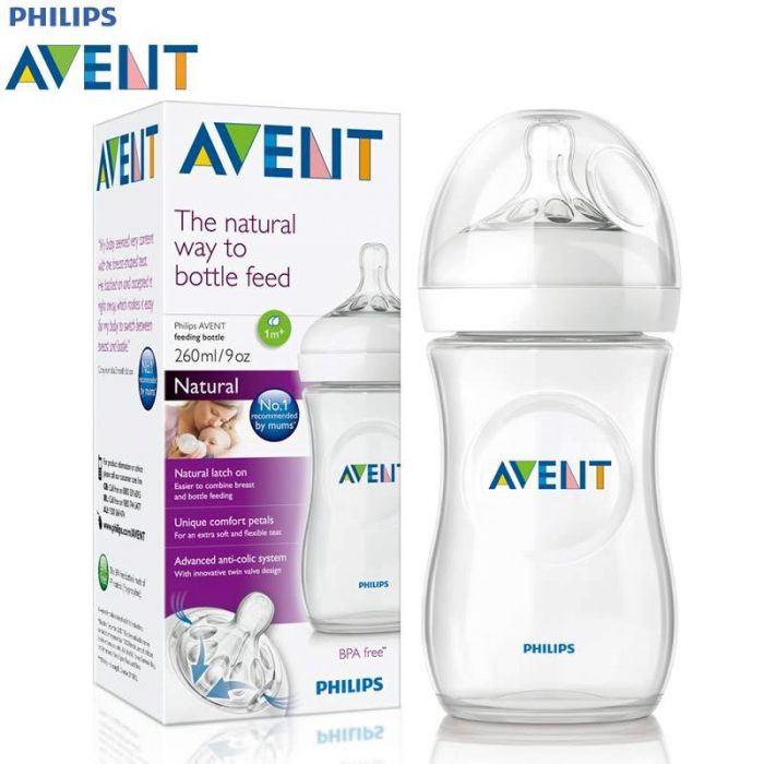 Bình sữa Philips Avent nhựa không có BPA mô phỏng tự nhiên (260ml / 125ml)